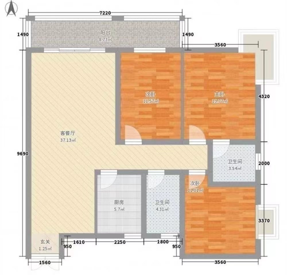 碧江区碧江区普通3室2厅1卫二手房出售11