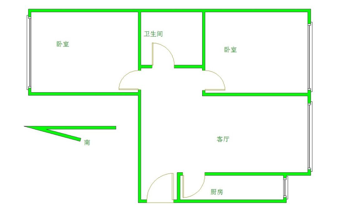 印象江南南区,大召商圈 印象江南 南北通透两居室10