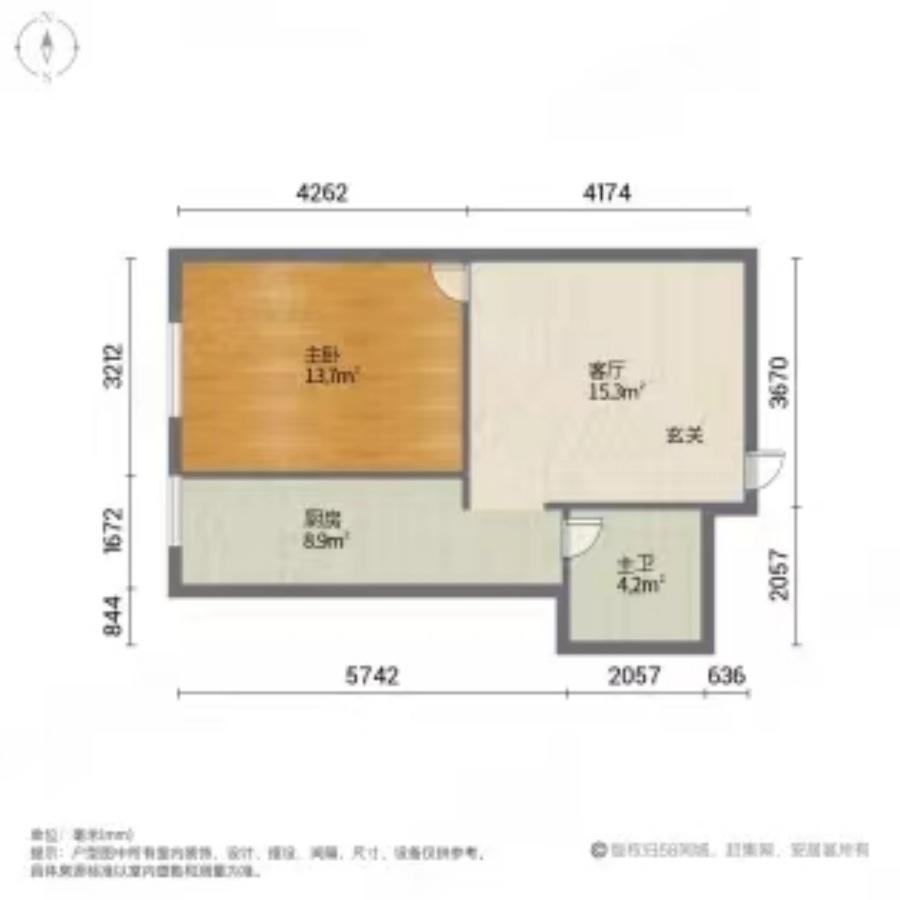 祥和家园,公园旁 祥和嘉园 一室一厅 西向 湖南小学26中10