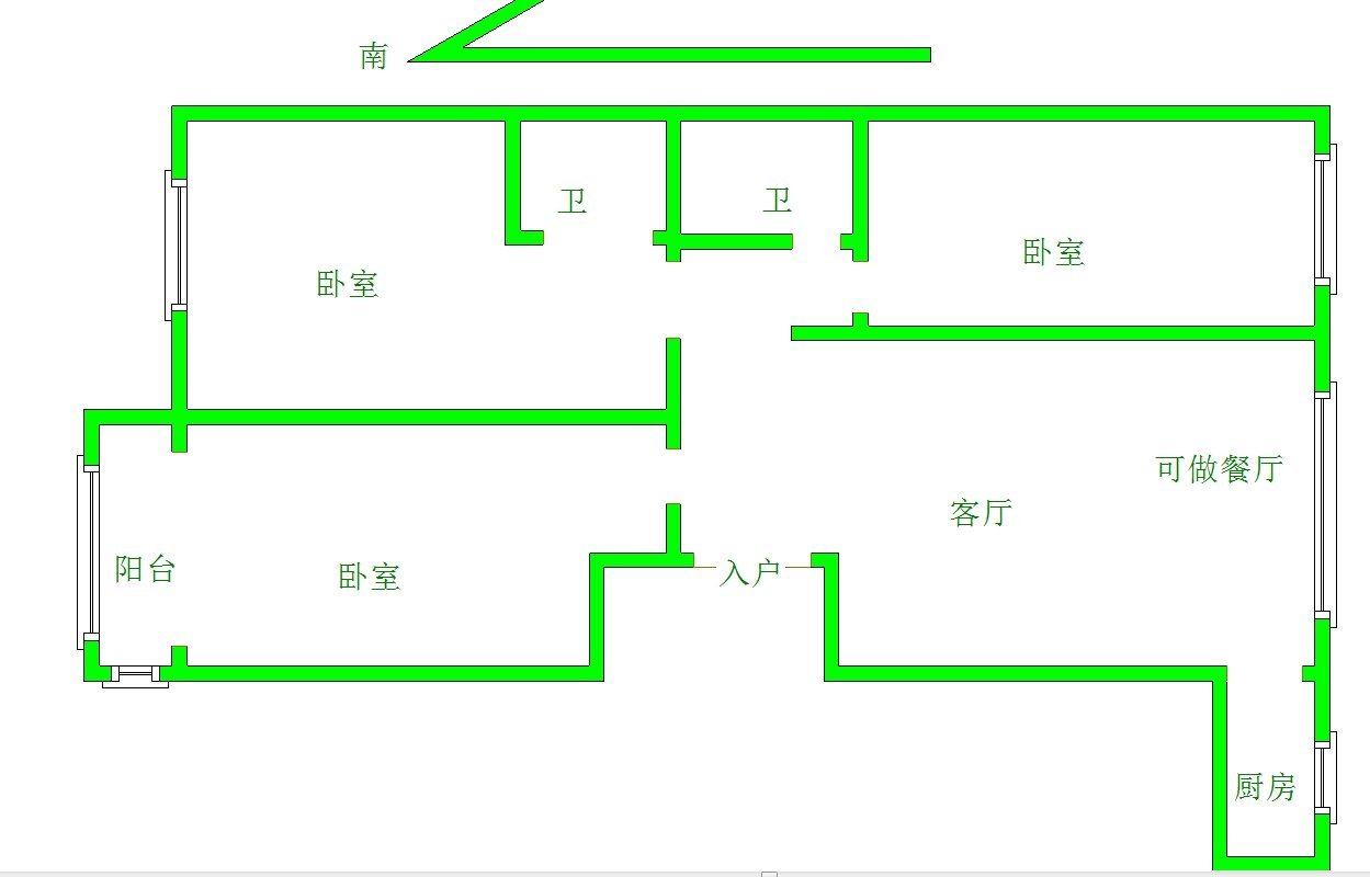 城区城西普通3室2厅2卫二手房出售11