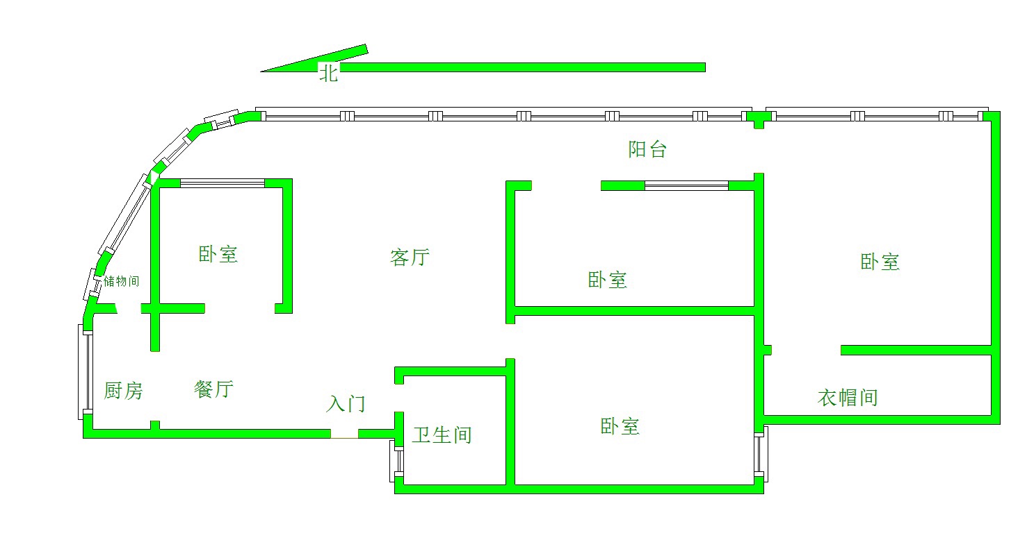 炉坊小区,大红本 四居室 中间楼层 精装修 带家具13