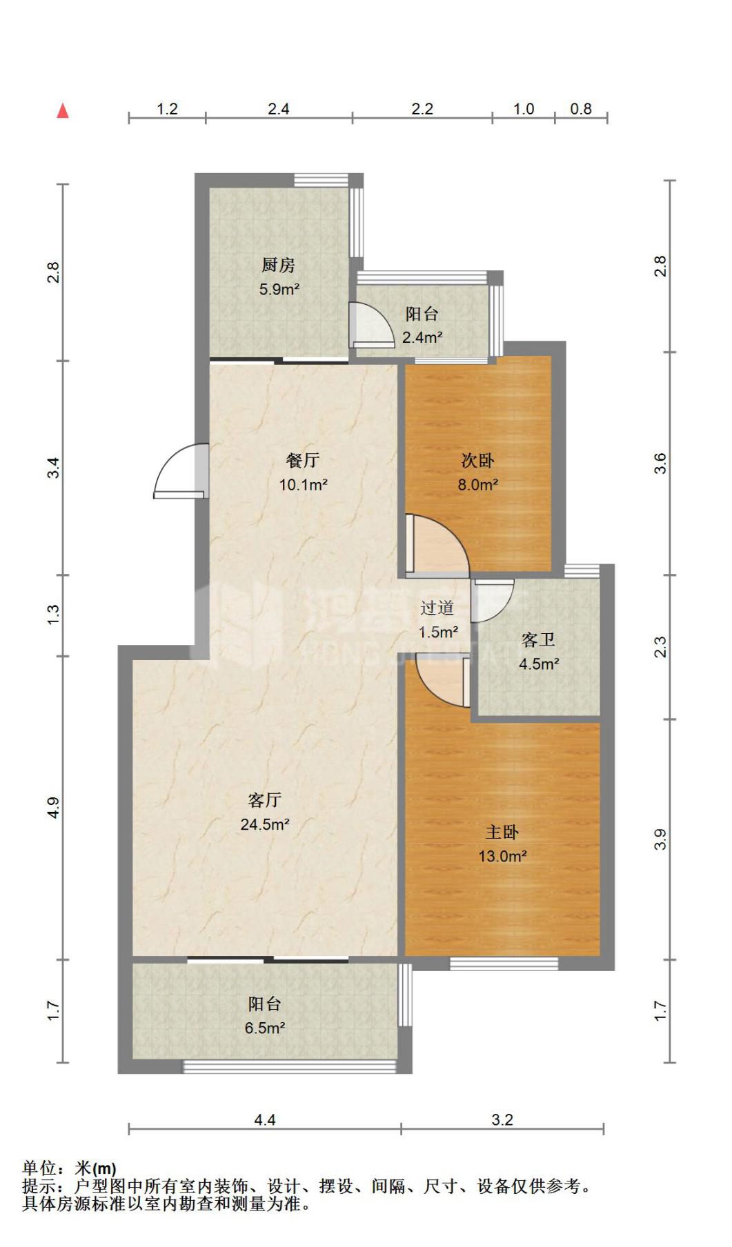 丰和新城,2室2厅1卫2阳台2400元/月,价格实惠,空房出租12
