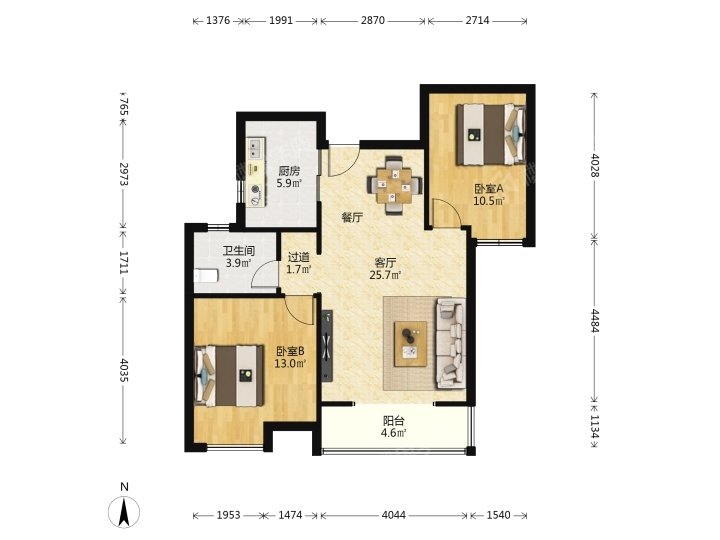 灞桥区其他精装2室2厅1卫二手房出售10