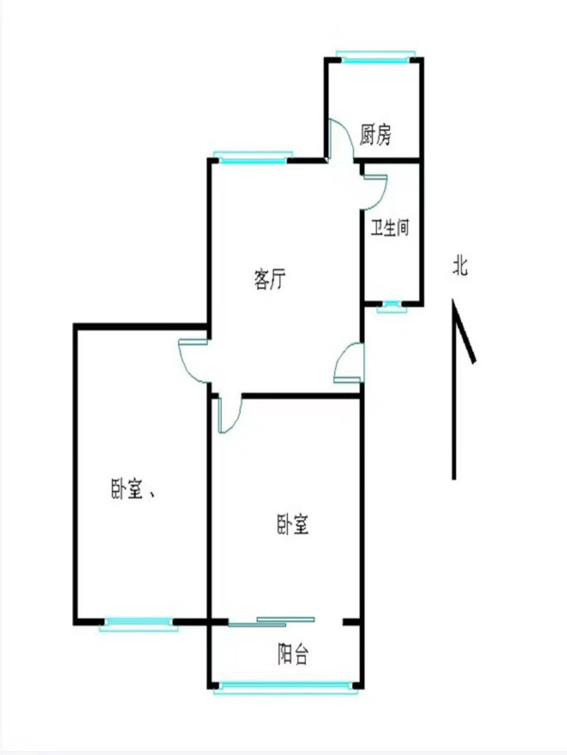 西航花园C区,西航花园精装两室室内配套齐全可拎包入住7