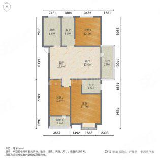 南北通透,3室2厅2卫2阳台全南,户型非常棒,有户型为证-沐春苑二手房价