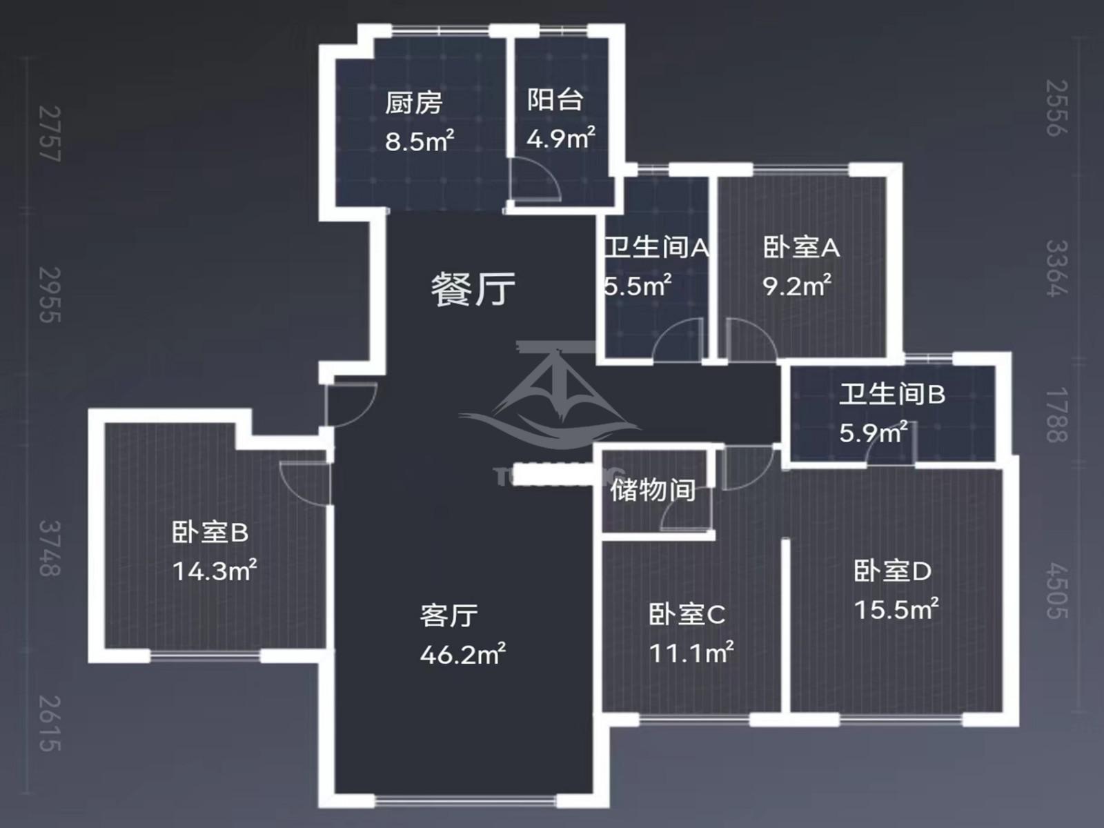 保利观澜一期,保利观澜一期 四室两厅两卫 精装修 看房预约12