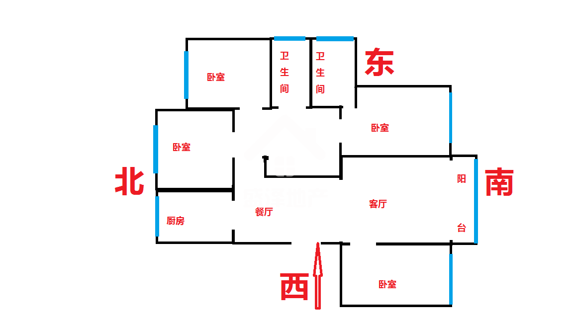 梁园区清凉寺毛坯4室2厅2卫二手房出售12