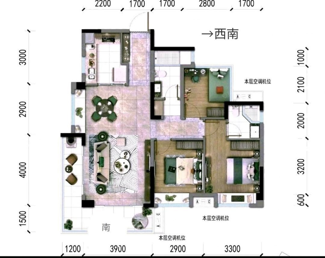 顺庆区市政新区毛坯3室2厅2卫二手房出售13