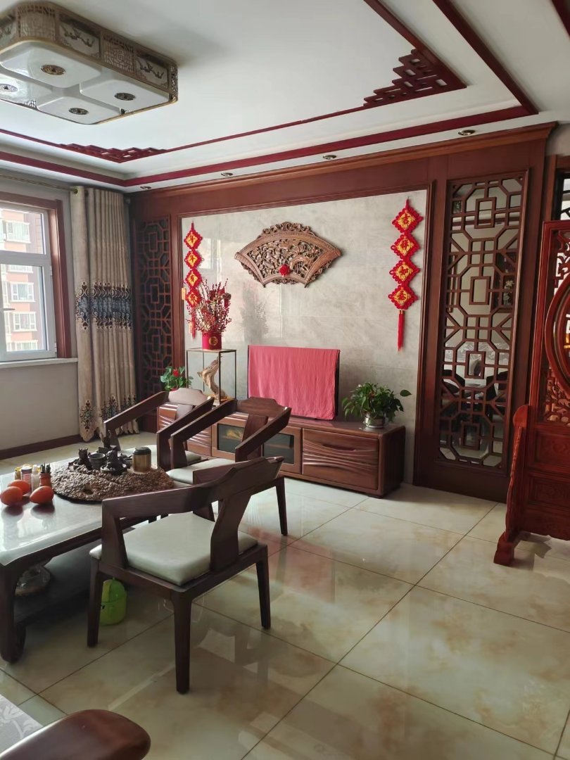 中式装修，实木家具，大红本满2年可分期-瑞邦地景二手房价