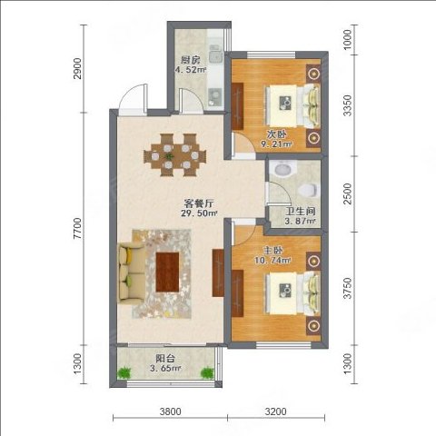 凌河区双学区毛坯2室2厅1卫二手房出售12