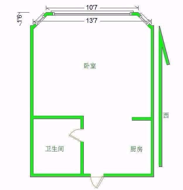 桃源水榭一期南区,普通1室1厅1卫1阳台急售，是您找家的不二之选9