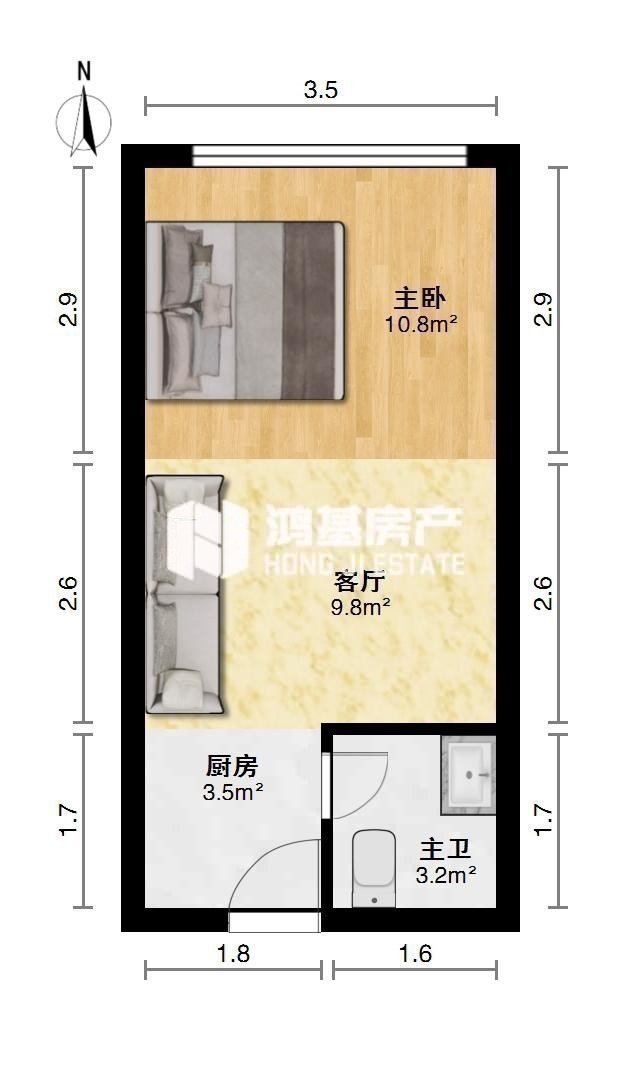 居住主题公园丁香怡景,1室1厅1卫1阳台850元/月,家具家电齐全13