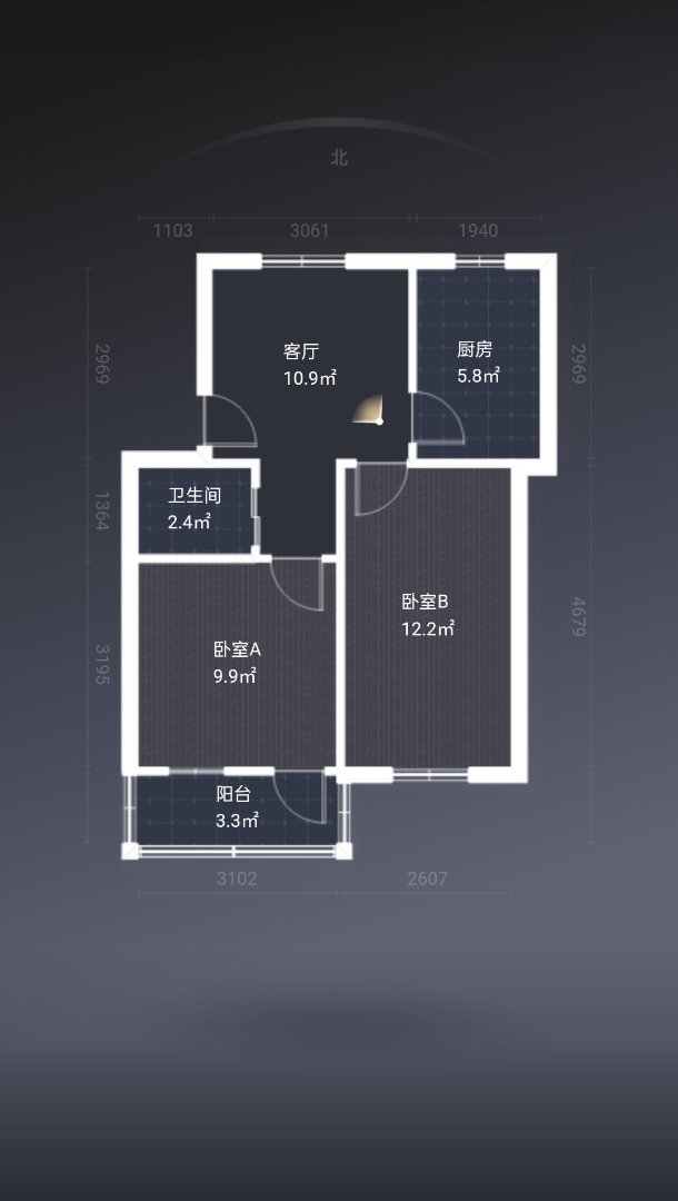 石化大湖,石化大湖生活区 58.1平米9