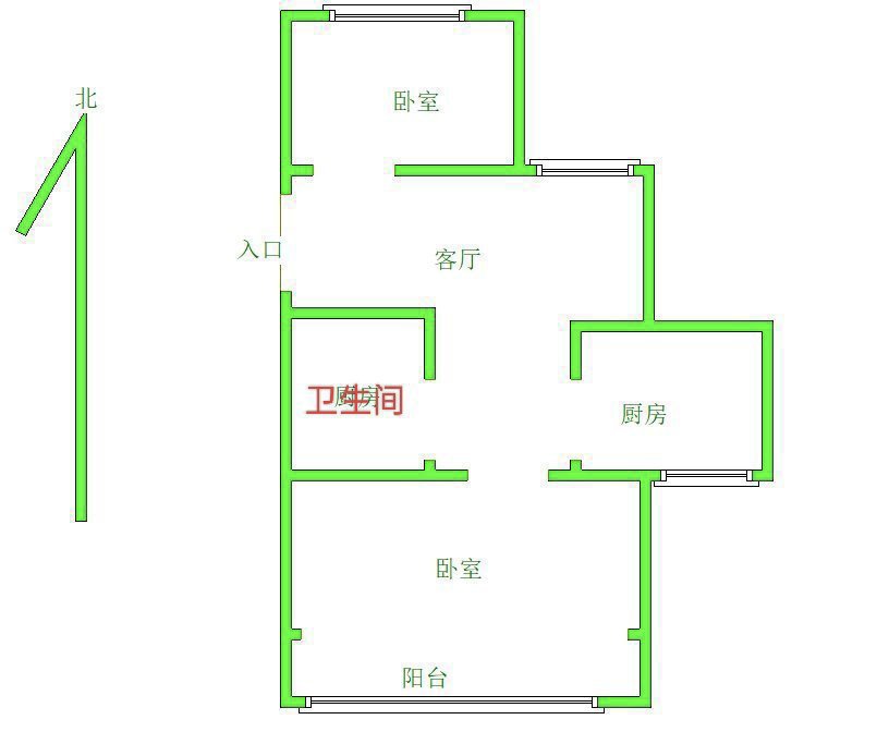 陈口小区,陈口 76平米 53万12