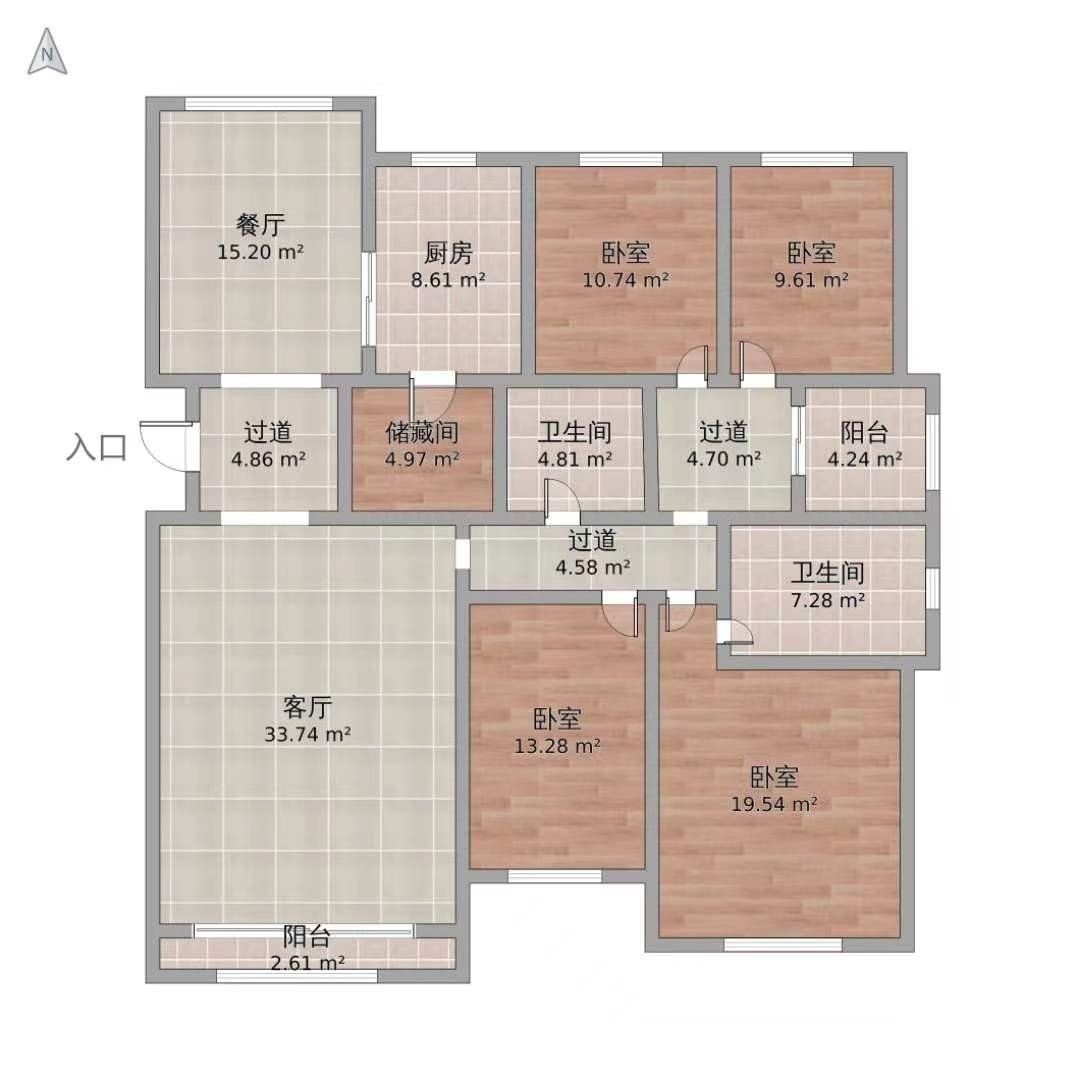 麒麟区东片区毛坯4室2厅2卫二手房出售12