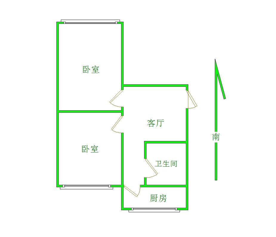 皮鞋厂宿舍小区,皮鞋厂宿舍 两居室 一口价6