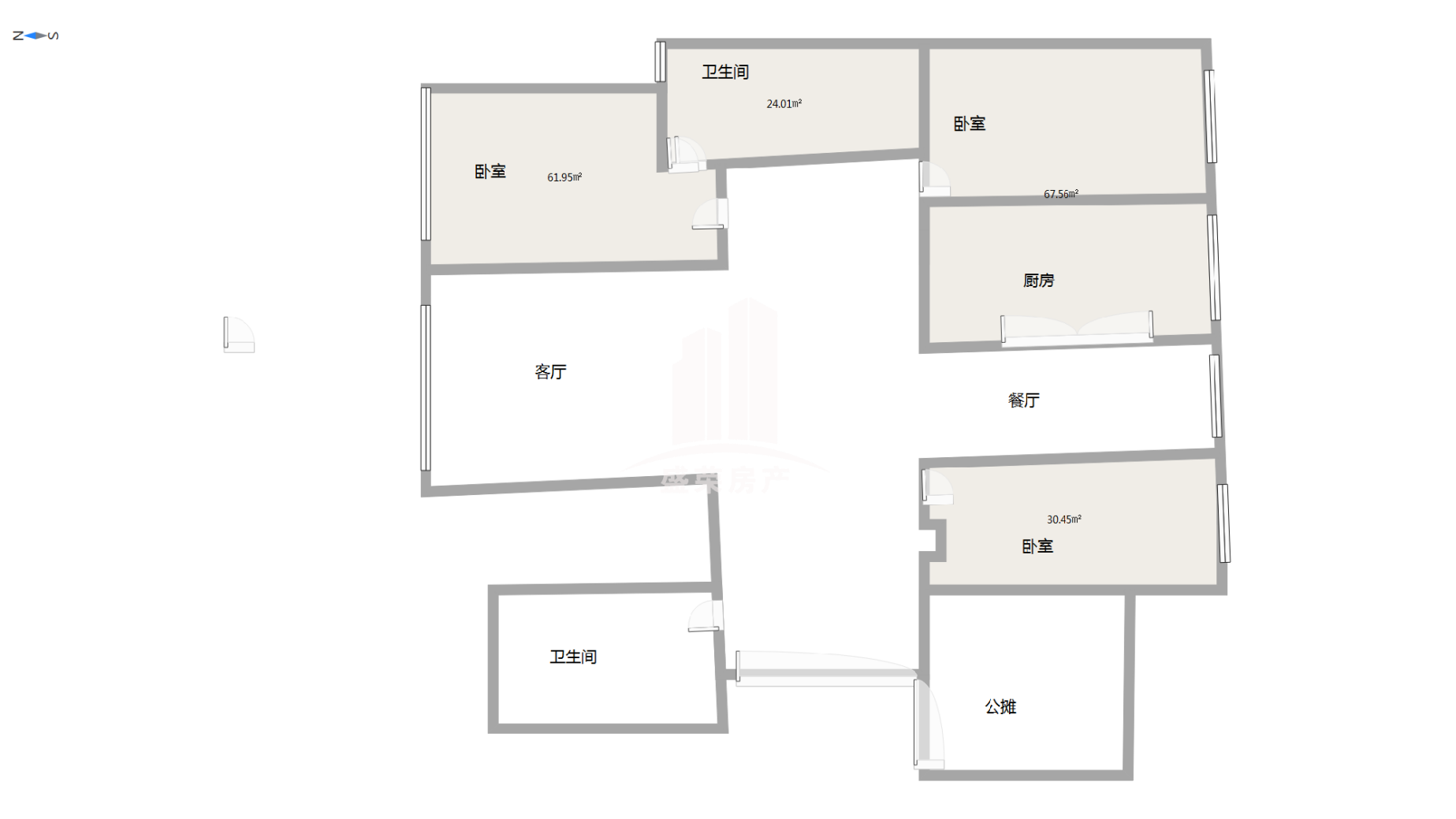 览山国际,览山国际 三室朝南看房方便13