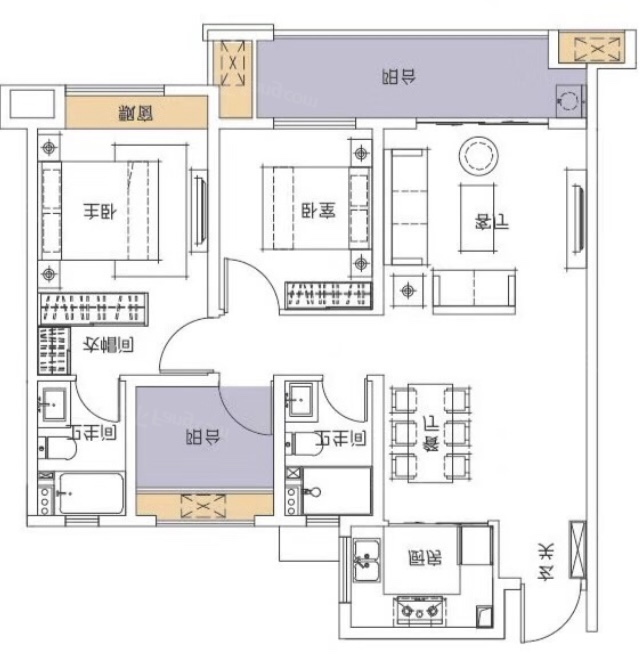 望城区望城毛坯3室2厅2卫二手房出售9