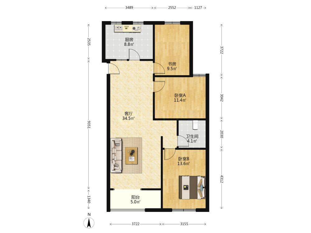 颐和家园赛罕,颐和家园 赛罕区 装修花了40W没住过 中层 小高层8