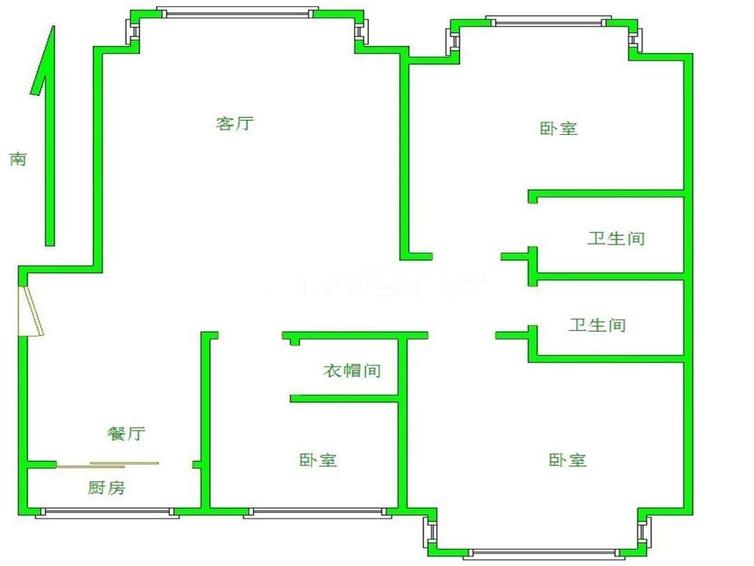 园艺御景,摩尔城商圈园艺御景毛坯三居室带车位13