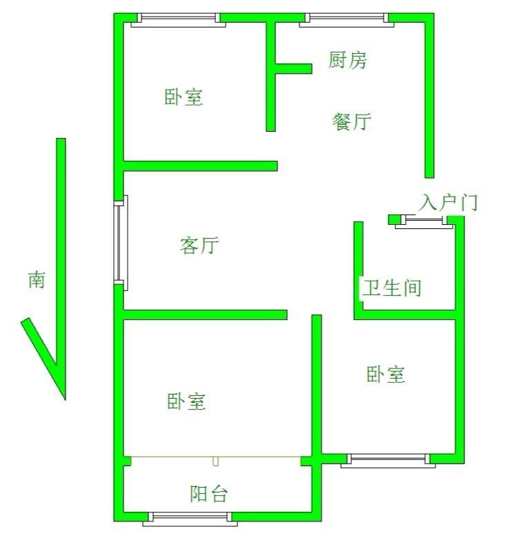 裕昌水岸新城,水岸新城三室 华联超市旁 边户12