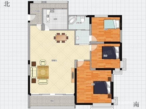 绿地二期巴赫公馆,绿地精装三房 家具家电齐全带网络12