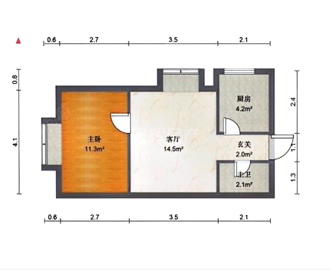 合作新村二区,婚装全明东南户1室1厅1卫1阳台,格局工整合理13