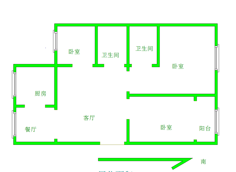 明天广场,单价8000 市中心 中医院旁 精装南北三居双卫  包过户11