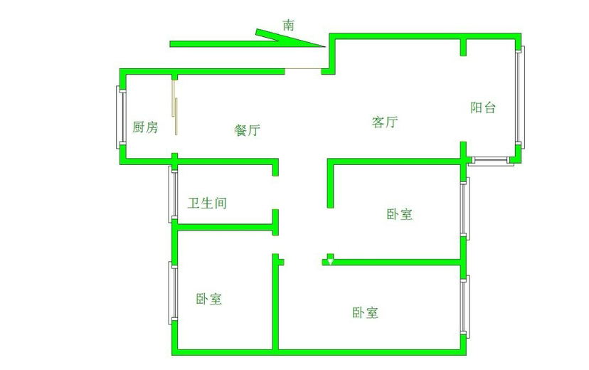 裕警苑,三居南北通透精装修 步梯中间楼层 包过户9