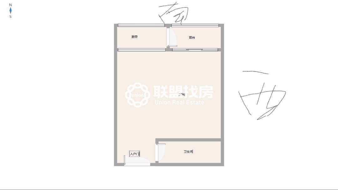 港北区城北精装1室0厅1卫二手房出售9