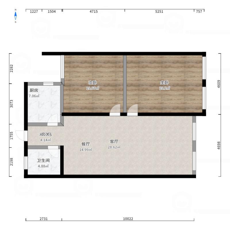 华林国际公馆87平精装拎包即住1400元出租-华林国际公馆租房