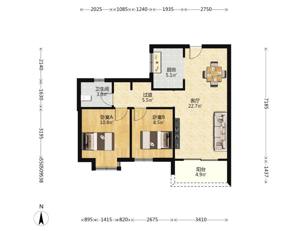 威尼斯水城第十八街区,威尼斯水城第十八街区85㎡2室毛坯，好房不等人7