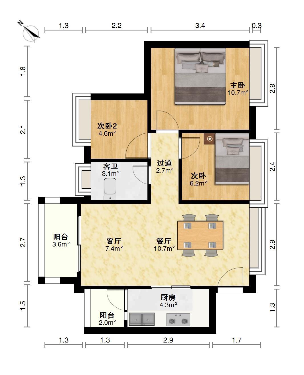 其他里水精装3室2厅1卫二手房出售12