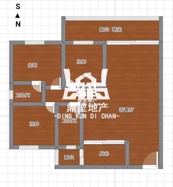 横县茉莉花市场毛坯3室2厅2卫二手房出售10