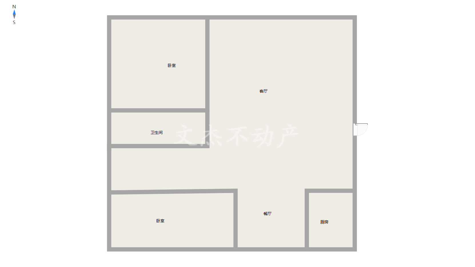 安居小区,13方块5楼70.24平南北通透简单装修两室两厅一卫16.811