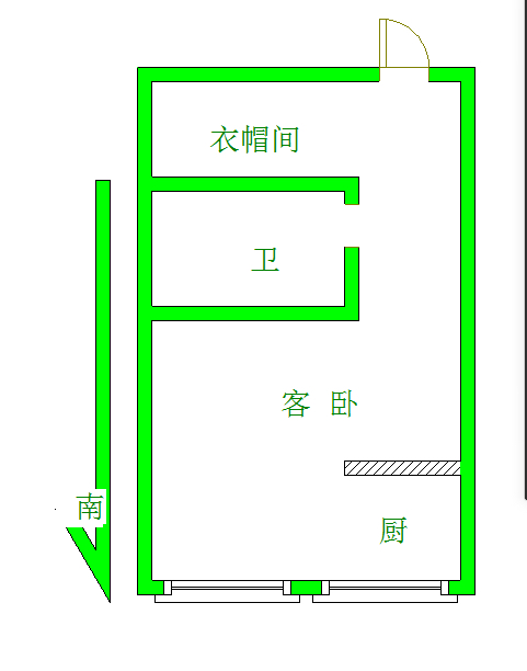 城区城北精装1室1厅1卫二手房出售10