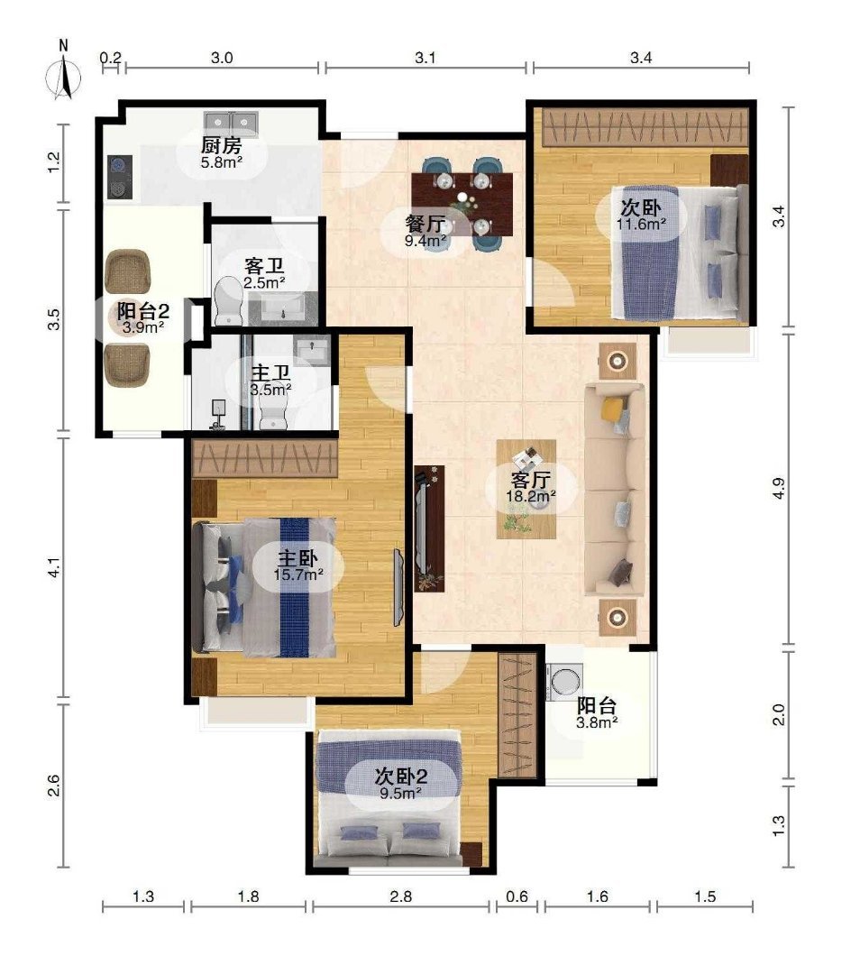 黔龙1号,黔龙1号 112平米13