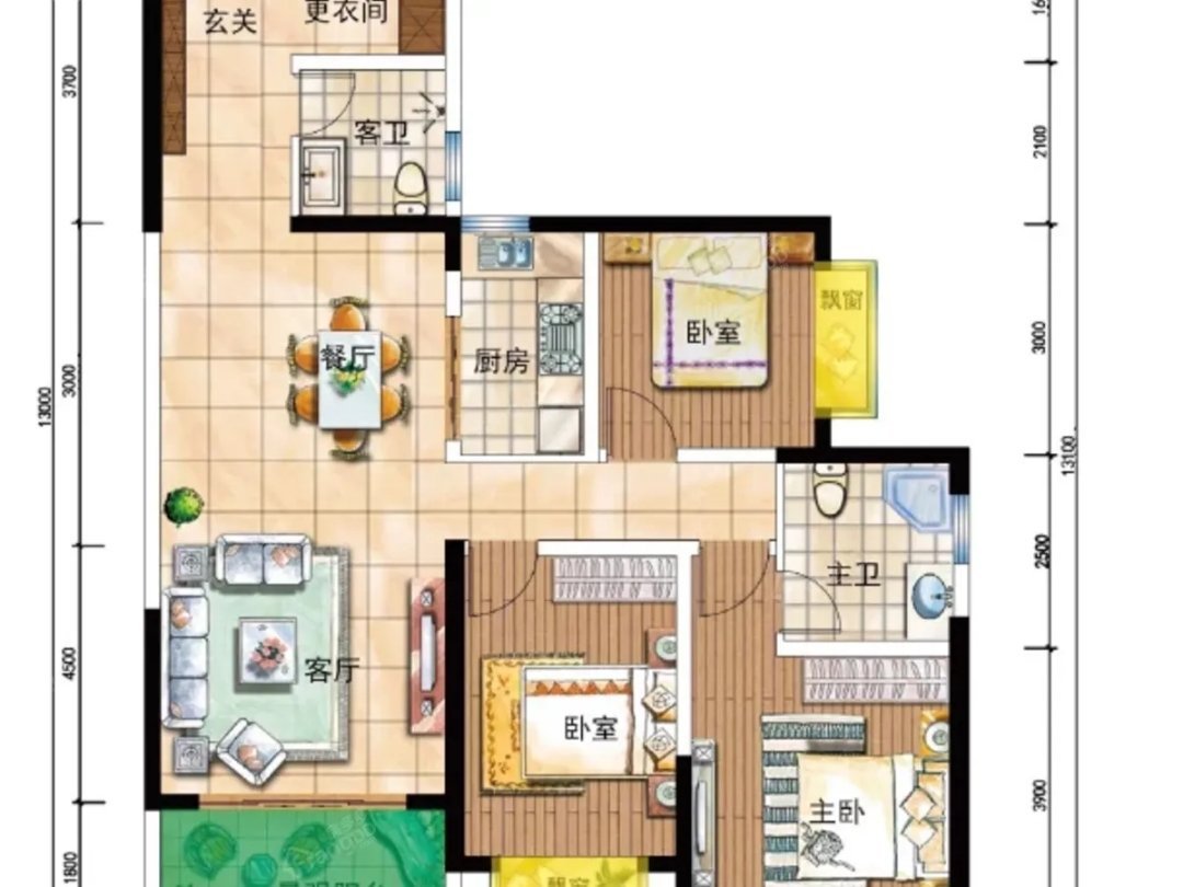 麒麟区西片区毛坯3室2厅2卫二手房出售12