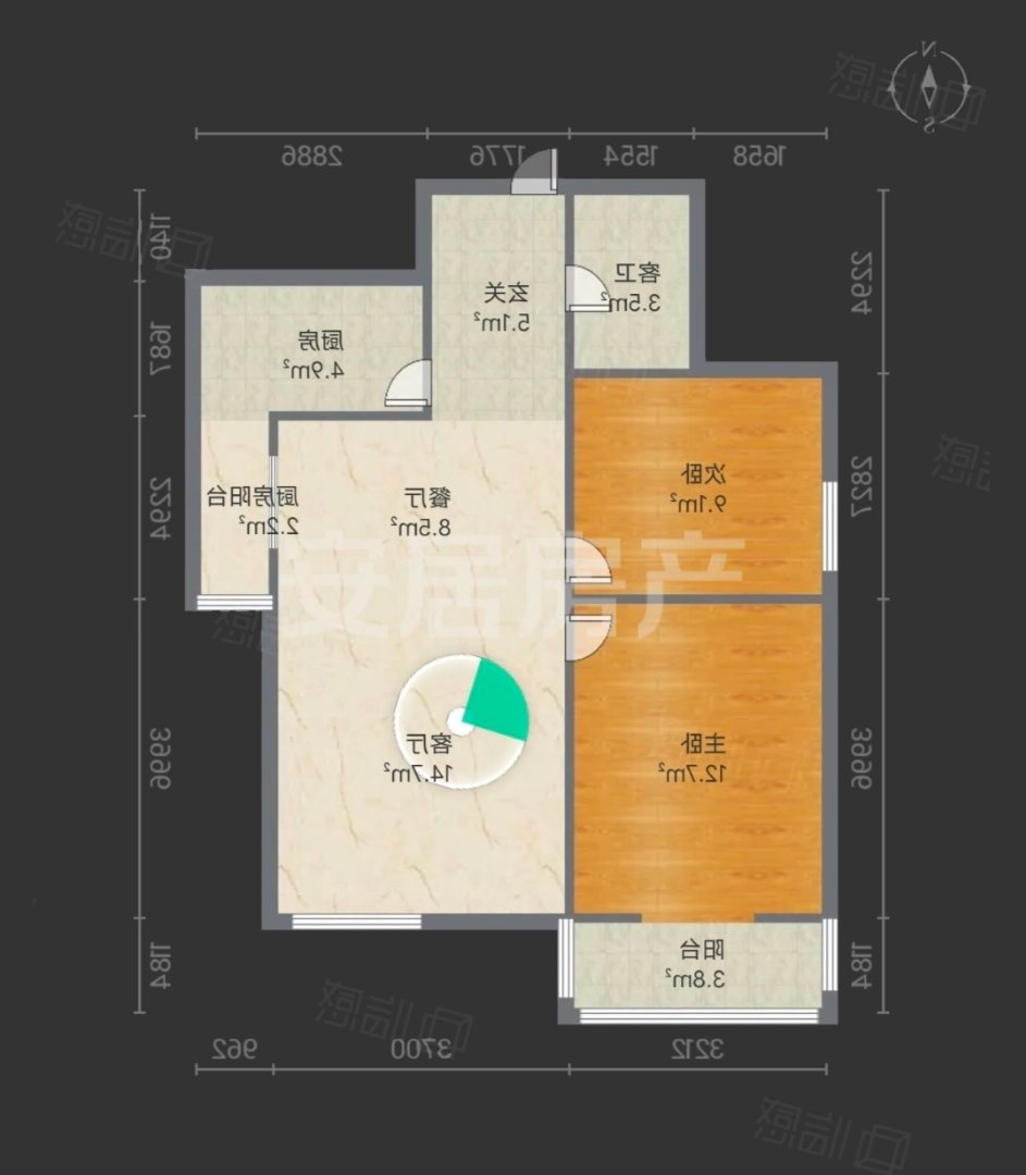 临渭区城西精装2室2厅1卫二手房出售12