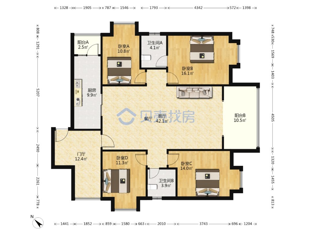 天府新区麓山精装4室2厅2卫二手房出售9