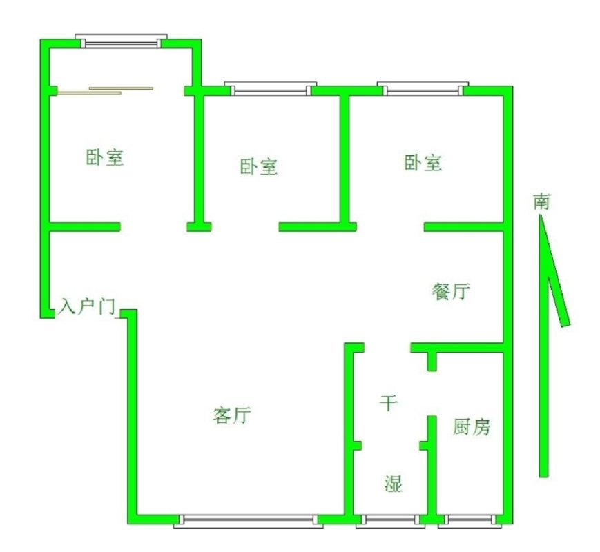 德兴绿景家园,德兴绿景家园一楼132平赠储藏室三室朝阳10