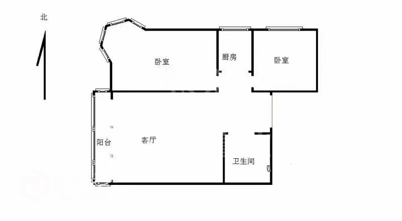 鸿盛凯旋门,2室2厅1卫1阳台,家具家电齐全黄金楼层8