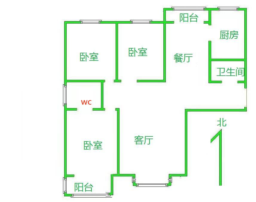 莲池区新保师附小精装3室2厅2卫二手房出售11