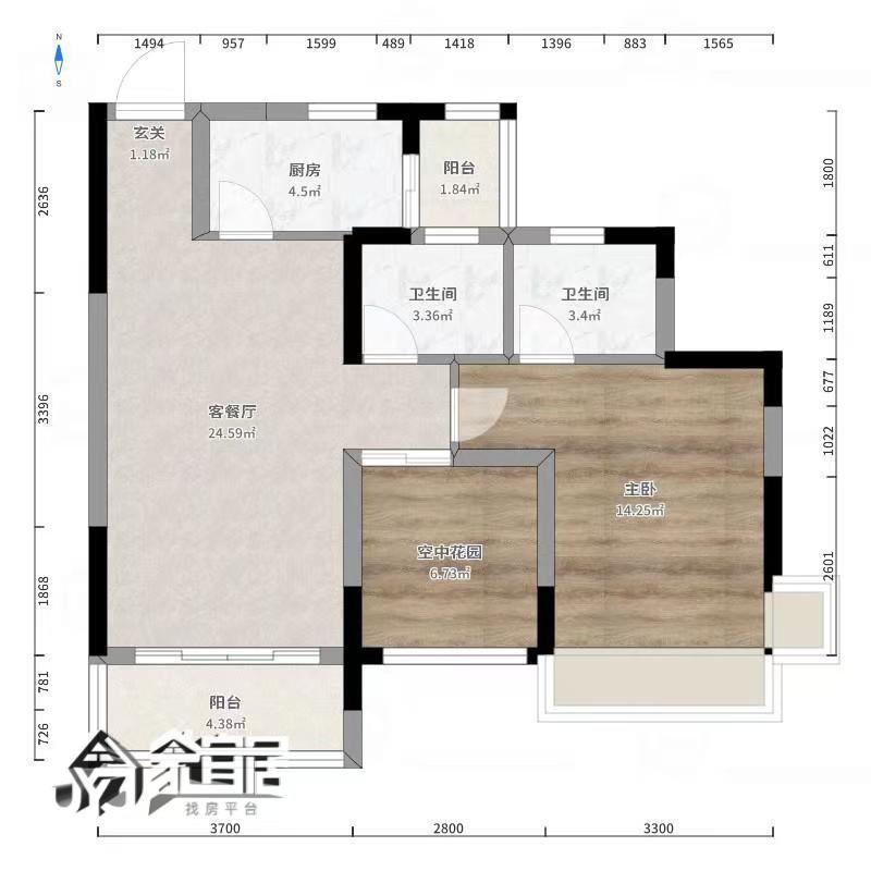 江海区高新外海精装2室2厅1卫二手房出售11