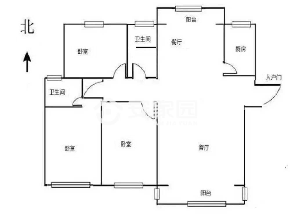 梁园区城东毛坯3室2厅2卫二手房出售10