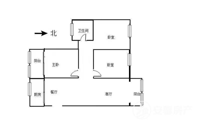 市辖区城南毛坯3室2厅1卫二手房出售11