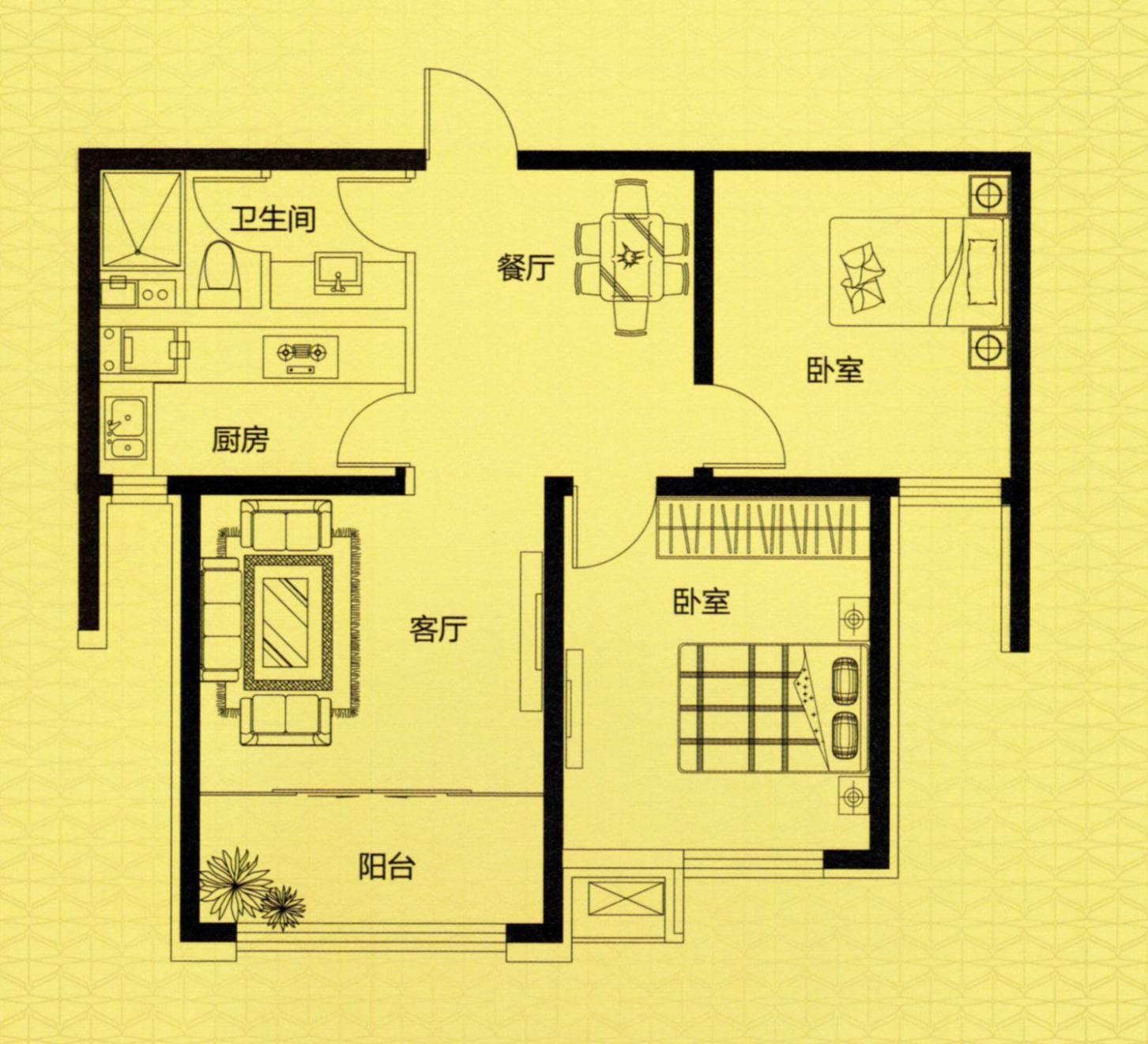 瑞景凯旋城,经典瑞景凯旋城2室2厅1卫1阳台！精装修！两证齐全！9