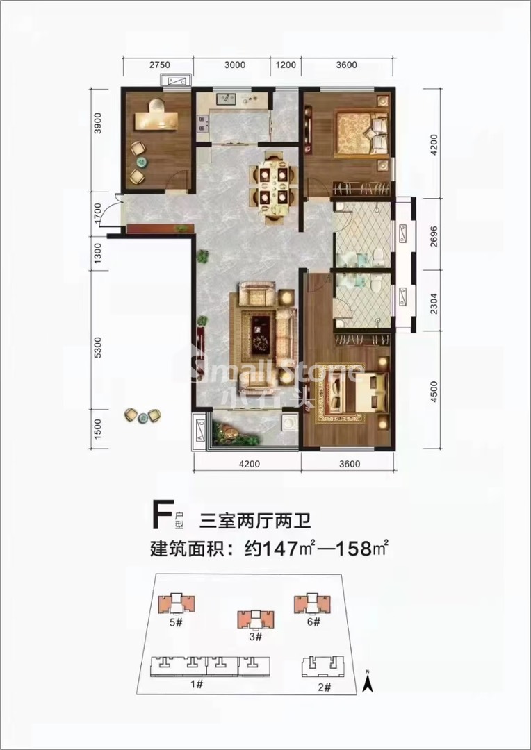 榆阳区高新南毛坯3室2厅2卫二手房出售4