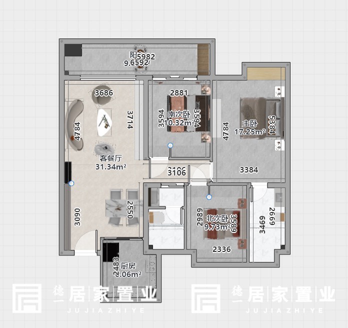 潜江市城南毛坯3室2厅2卫二手房出售13