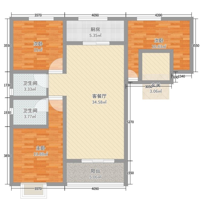 麒麟区城中精装3室2厅2卫二手房出售12